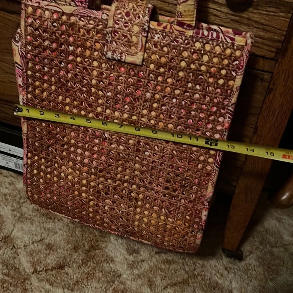 RARE EUC Vera Bradley wicker purse - Picture 7 of 16